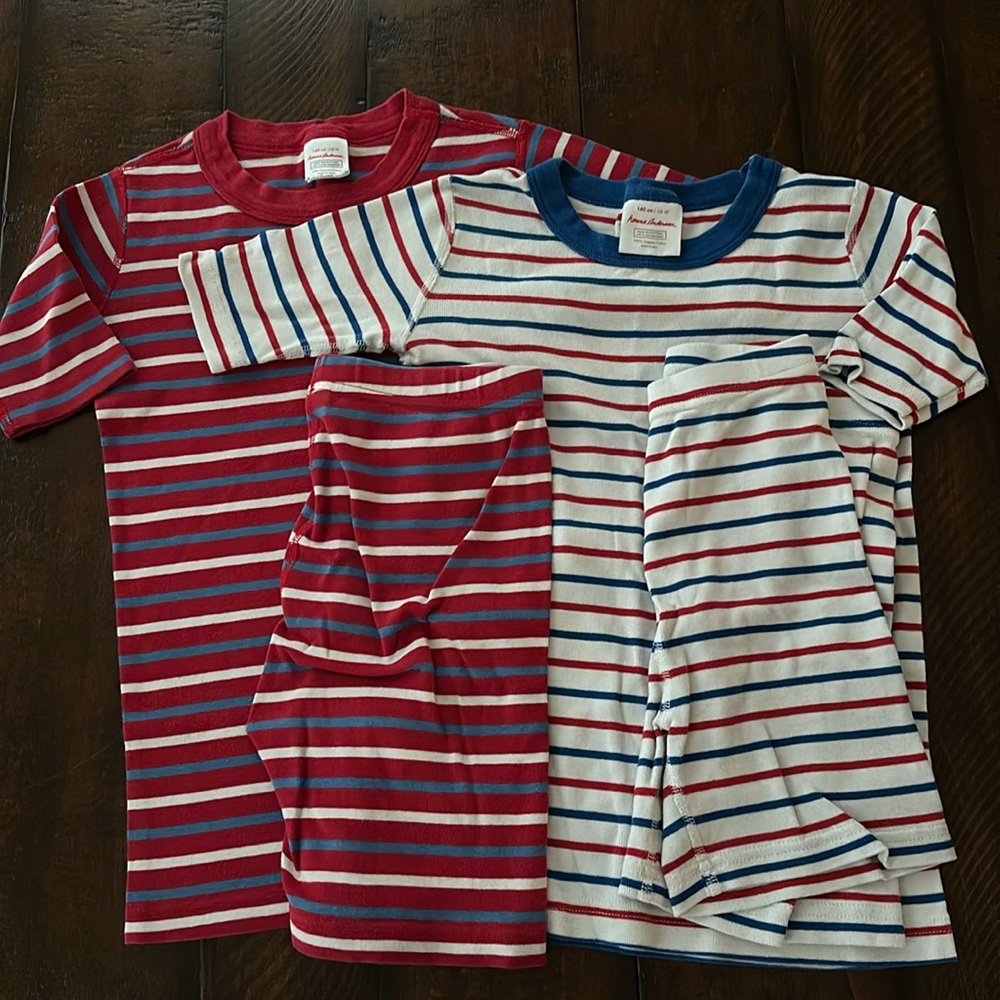 Hanna Andersson 2 short john pj lot 140 (10)